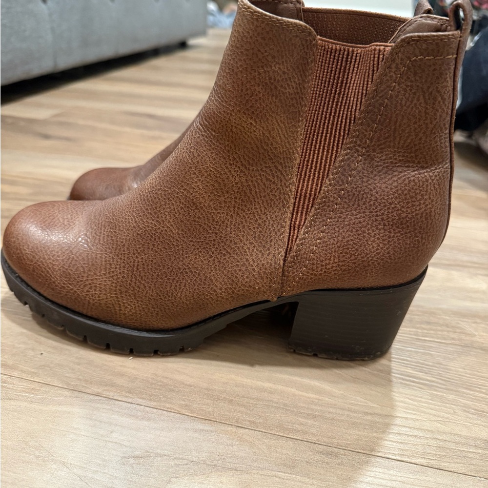 Brown Leather Ankle Boots
